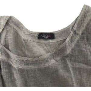 Kekoo boho Gray Sleeveless Tunic Top xl